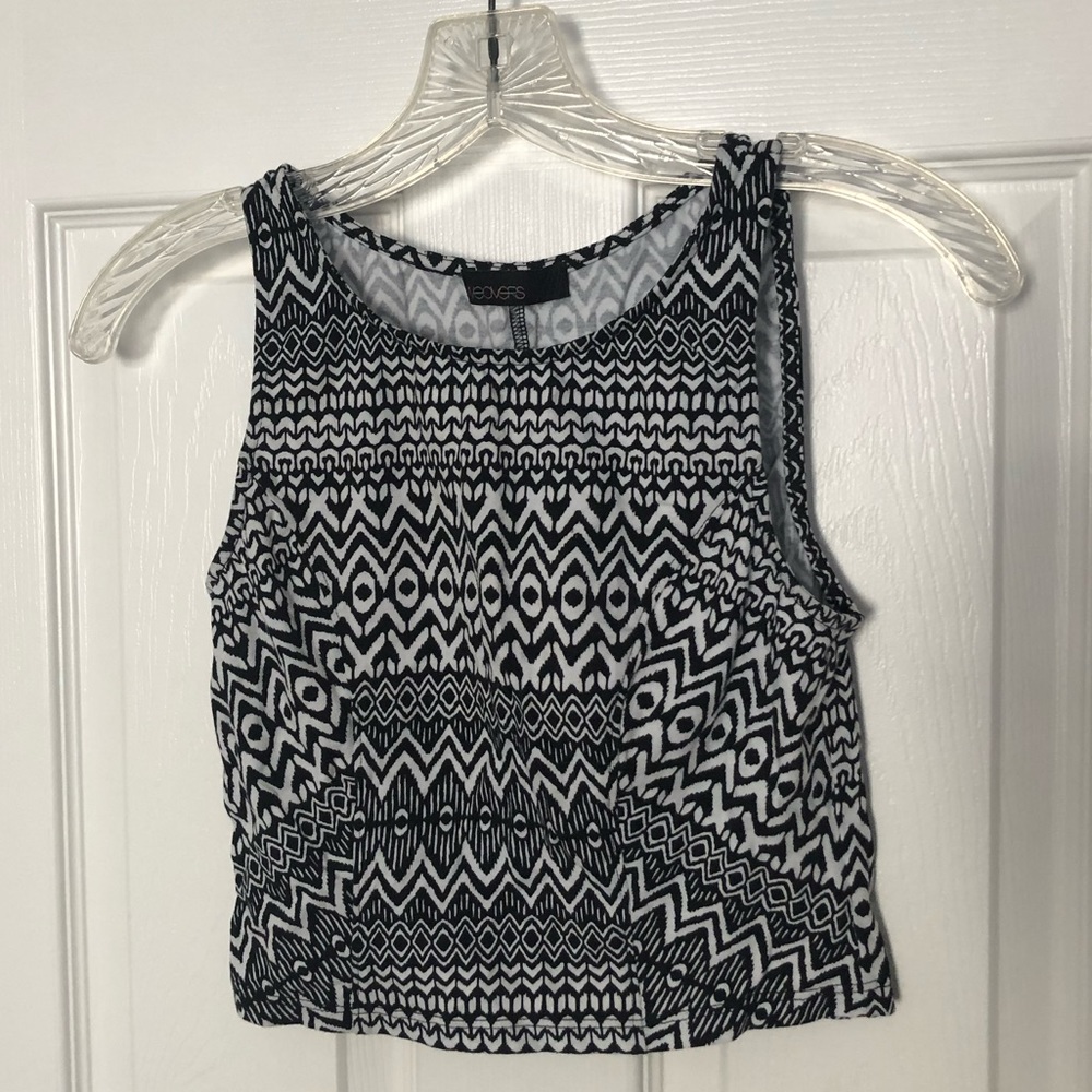 3/$25 Weavers Printed Cropped Tank - Picture 1 of 4